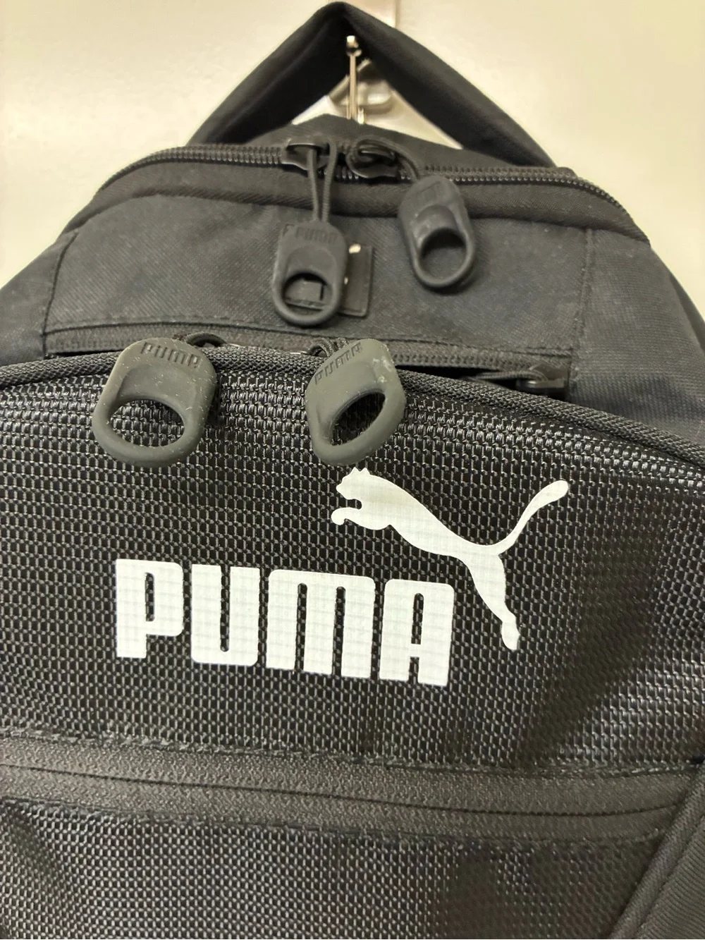 Puma Black and White Logo Backpack